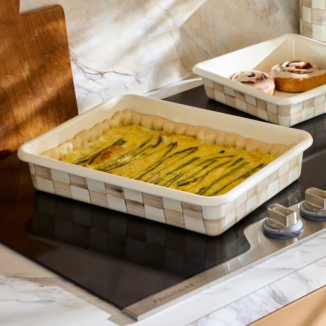 MacKenzie-Childs Baking Dishes Mackenzie-Childs Mocha Check 9" x 13" Baking Pan