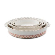 MacKenzie-Childs Baking Dishes Mackenzie-Childs Rosy Check Everyday Large Oval Baker