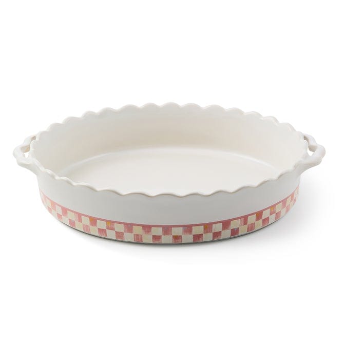 MacKenzie-Childs Baking Dishes Mackenzie-Childs Rosy Check Everyday Large Oval Baker