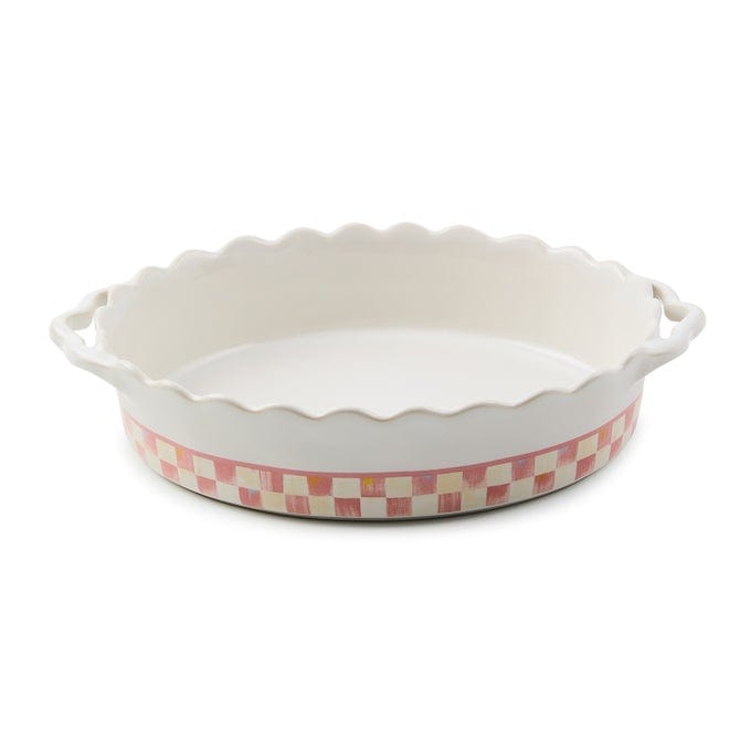 MacKenzie-Childs Baking Dishes Mackenzie-Childs Rosy Check Everyday Medium Oval Baker