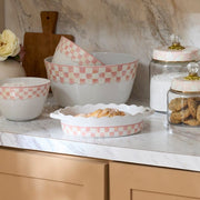 MacKenzie-Childs Baking Dishes Mackenzie-Childs Rosy Check Everyday Small Oval Baker