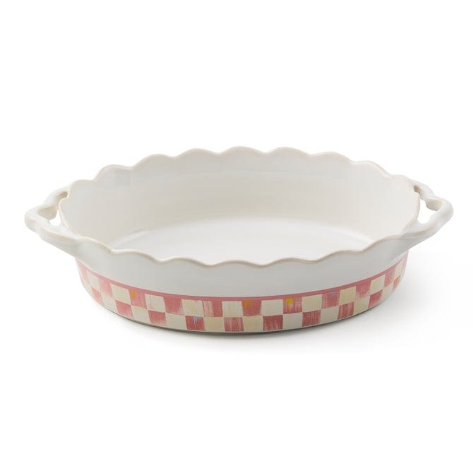 MacKenzie-Childs Baking Dishes Mackenzie-Childs Rosy Check Everyday Small Oval Baker