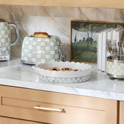 MacKenzie-Childs Baking Dishes Mackenzie-Childs  Sterling Check Everyday Medium Oval Baker