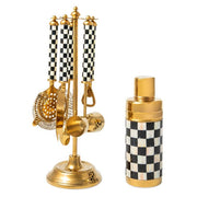 MacKenzie-Childs Bar Accessories Courtly Check 3260 Gold Bar Tool Set