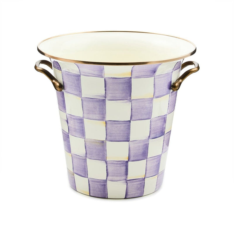 MacKenzie-Childs Bar Accessories Mackenzie Childs Violet Check Wine Cooler