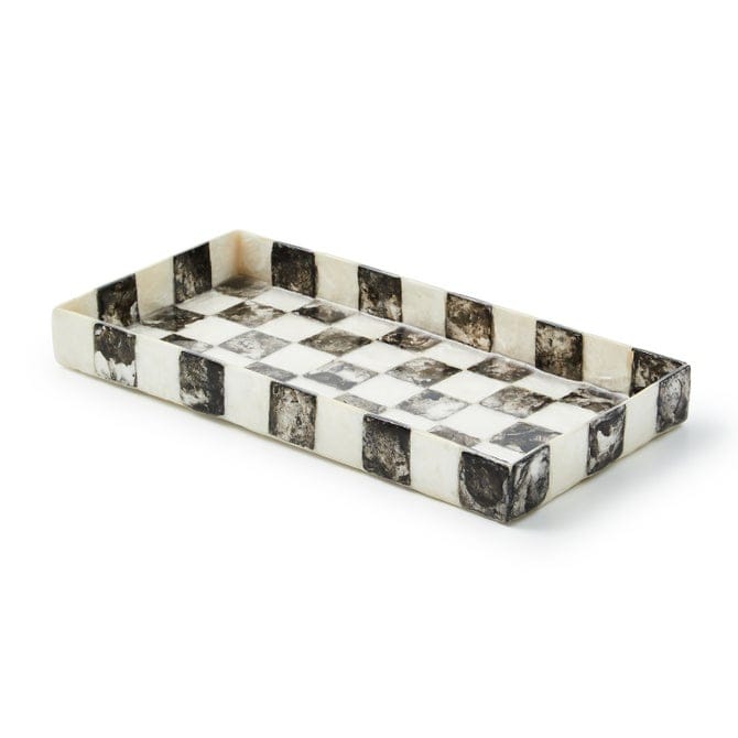 MacKenzie-Childs Bath Accessories Courtly Check Capiz Vanity Tray