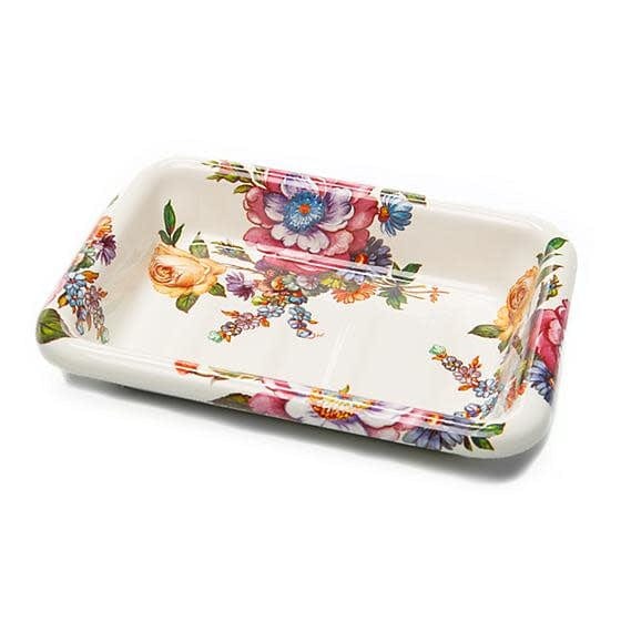 MacKenzie-Childs Bath Flower Market Enamel Simply Soap Dish