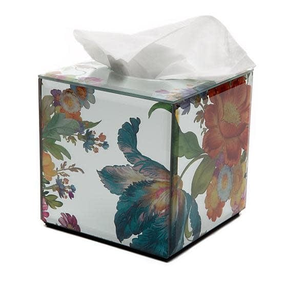 MacKenzie-Childs Bath Flower Market Reflections Boutique Tissue Box Cover