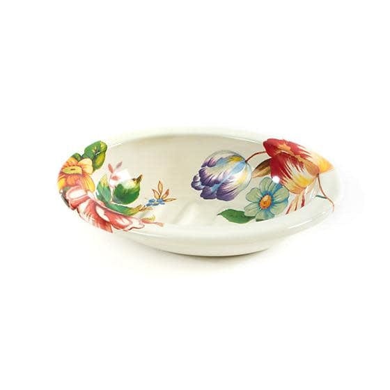 MacKenzie-Childs Bath Flower Market Soap Dish - White