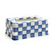 MacKenzie-Childs Bath Royal Check Enamel Standard Tissue Box Cover