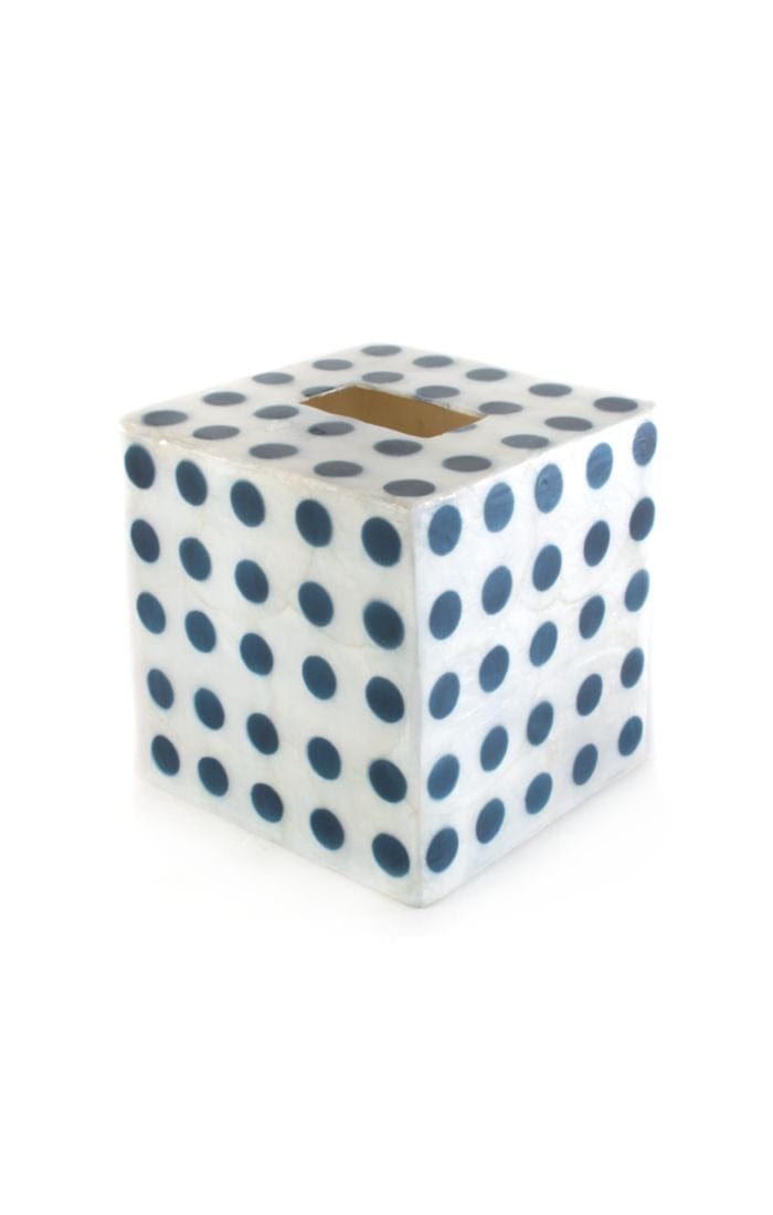 MacKenzie-Childs Bath Royal Dot Boutique Tissue Box Cover