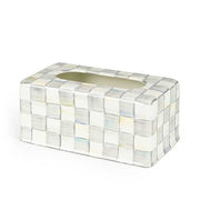 MacKenzie-Childs Bath Sterling Check Enamel Standard Tissue Box Cover