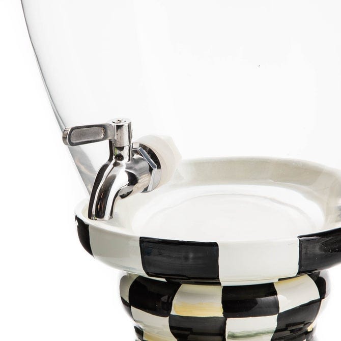 MacKenzie-Childs Beverage Dispenser Courtly Check Enamel Beverage Hostess