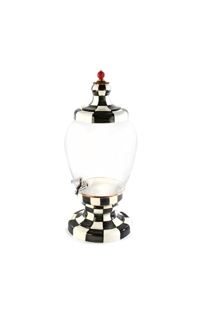 MacKenzie-Childs Beverage Dispenser Courtly Check Enamel Beverage Hostess