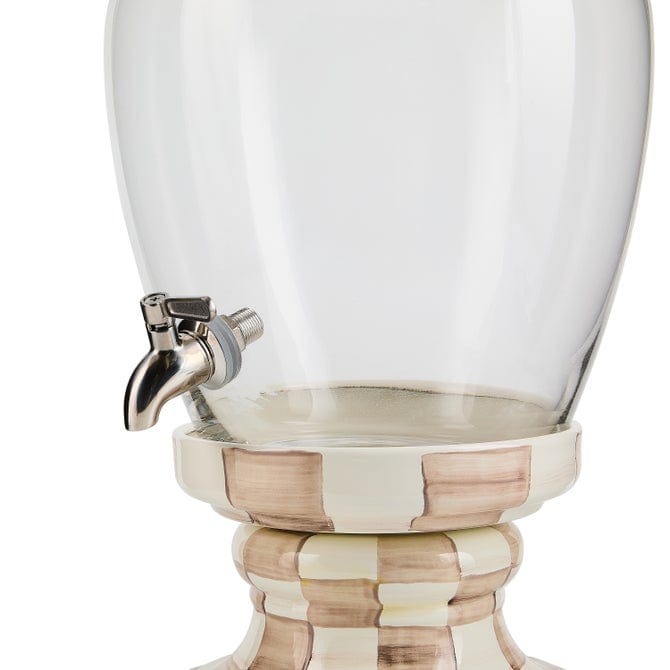 MacKenzie-Childs Beverage Dispenser Mackenzie-Childs Mocha Check Beverage Hostess