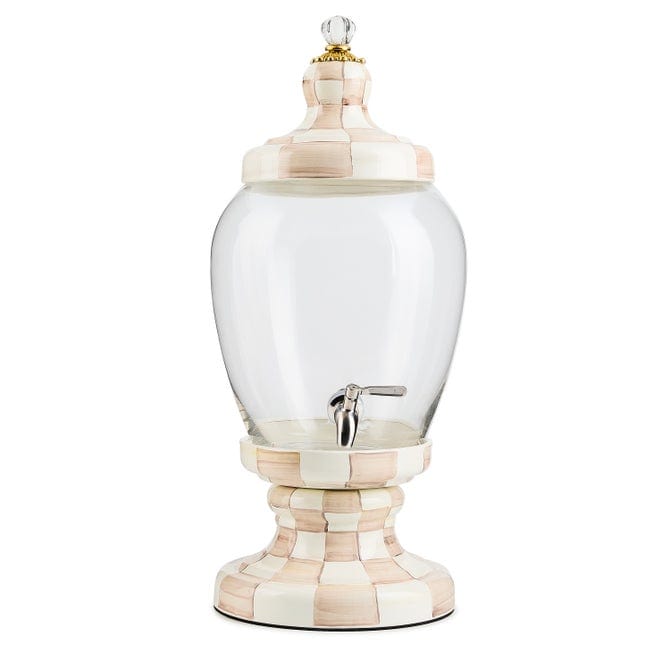 MacKenzie-Childs Beverage Dispenser Mackenzie-Childs Mocha Check Beverage Hostess