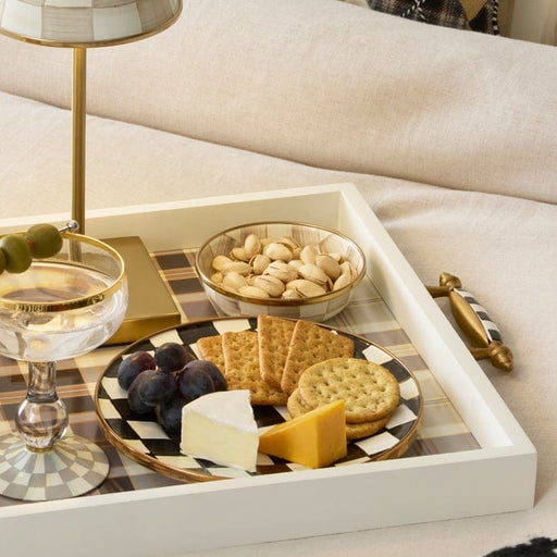 MacKenzie-Childs Bowl Mackenzie-Childs Mocha Check Dipping Bowl