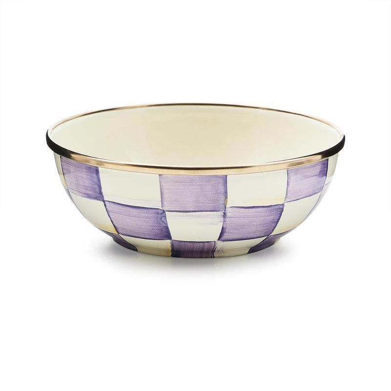 MacKenzie-Childs Bowl Mackenzie-Childs Violet Check Everyday Bowl -Small
