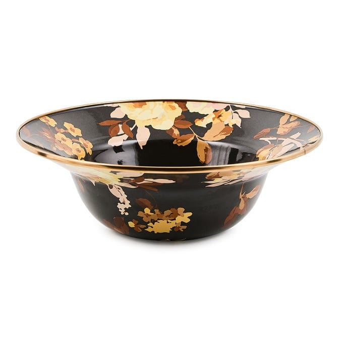 MacKenzie-Childs Bowl Mackenzie-Childs Wild Rose Brown Serving Bowl