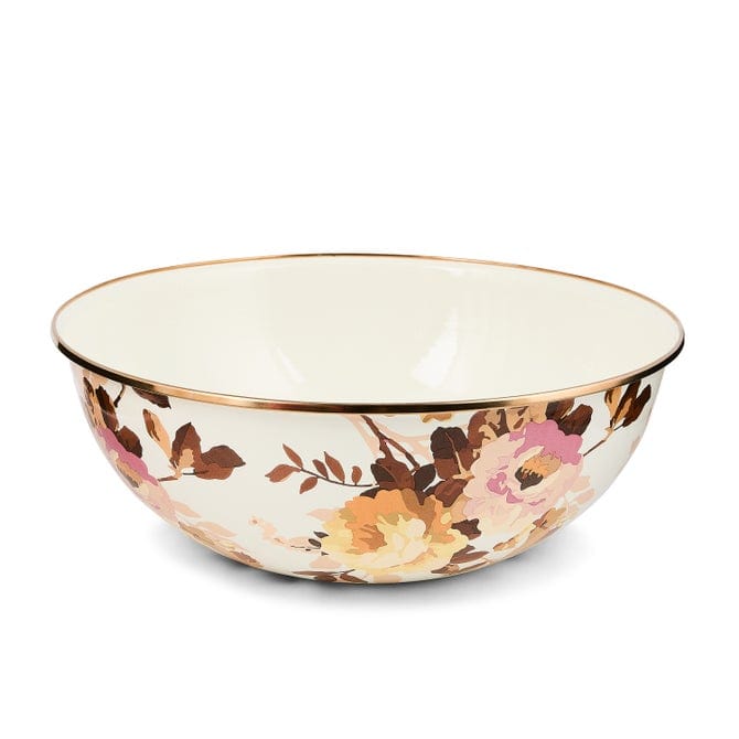MacKenzie-Childs Bowl Mackenzie-Childs Wild Rose White Extra Large Everyday Bowl