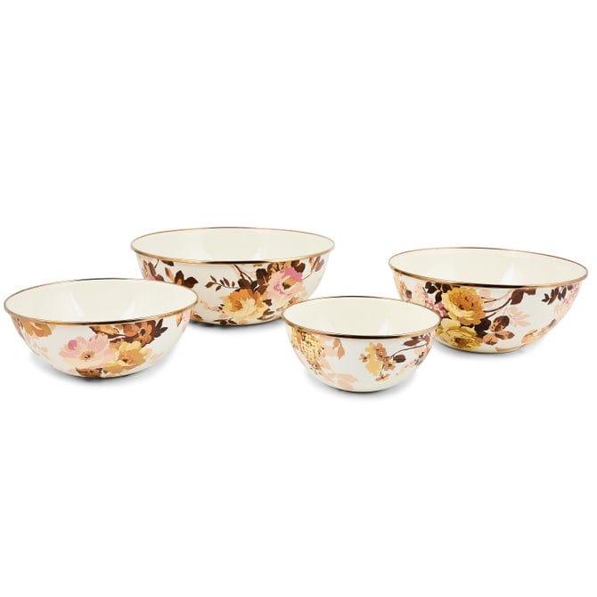 MacKenzie-Childs Bowl Mackenzie-Childs Wild Rose White Medium Everyday Bowl