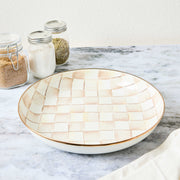 MacKenzie-Childs Bowl Mocha Check Abundant Bowl