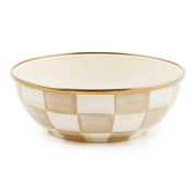 MacKenzie-Childs Bowl Mocha Check Everyday Bowl