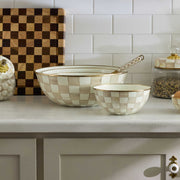 MacKenzie-Childs Bowl Mocha Check Large Everyday Bowl