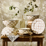 MacKenzie-Childs Bowl Mocha Check Large Everyday Bowl