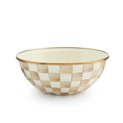 MacKenzie-Childs Bowl Mocha Check Medium Everyday Bowl