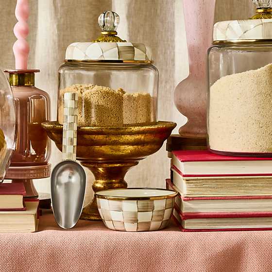 MacKenzie-Childs bowl Mocha Check Pinch Bowl