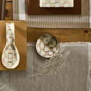 MacKenzie-Childs bowl Mocha Check Relish Dish