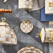 MacKenzie-Childs bowl Mocha Check Relish Dish