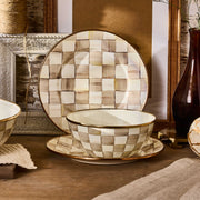 MacKenzie-Childs Bowl Mocha Check Small Everyday Bowl