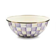 MacKenzie-Childs Bowl Violet Check Medium Everyday Bowl