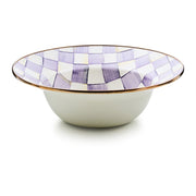 MacKenzie-Childs Bowl Violet Check Serving Bowl
