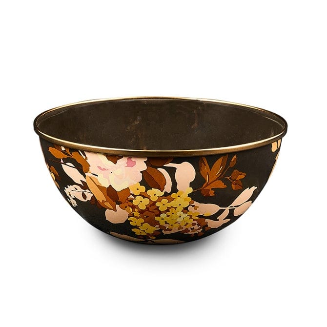 MacKenzie-Childs BOWL Wild Rose Brown Everyday Bowl