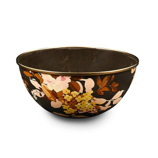 MacKenzie-Childs BOWL Wild Rose Brown Everyday Bowl