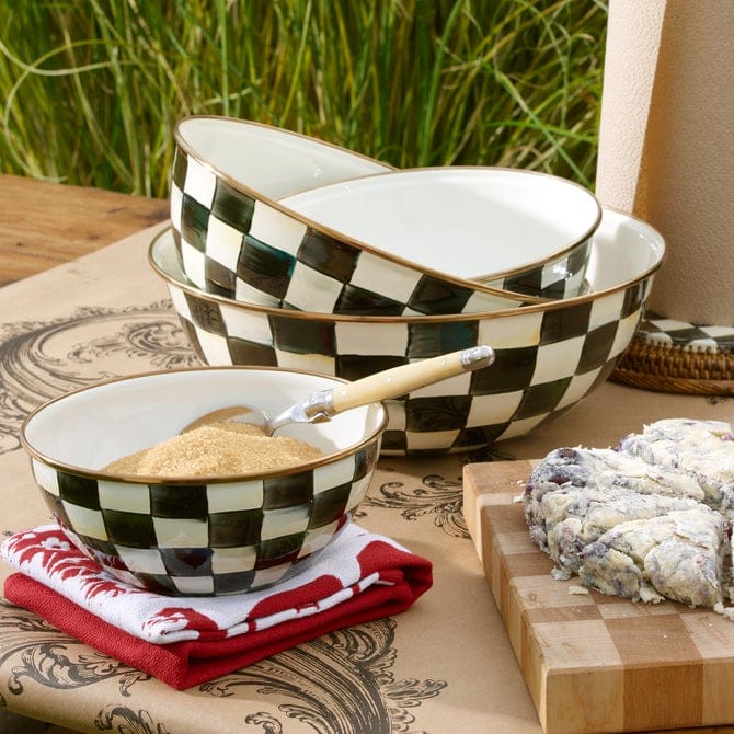 MacKenzie-Childs Bowls Courtly Check Enamel Everyday Bowl - Large