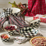 MacKenzie-Childs Bowls Courtly Check Enamel Pinch Bowl