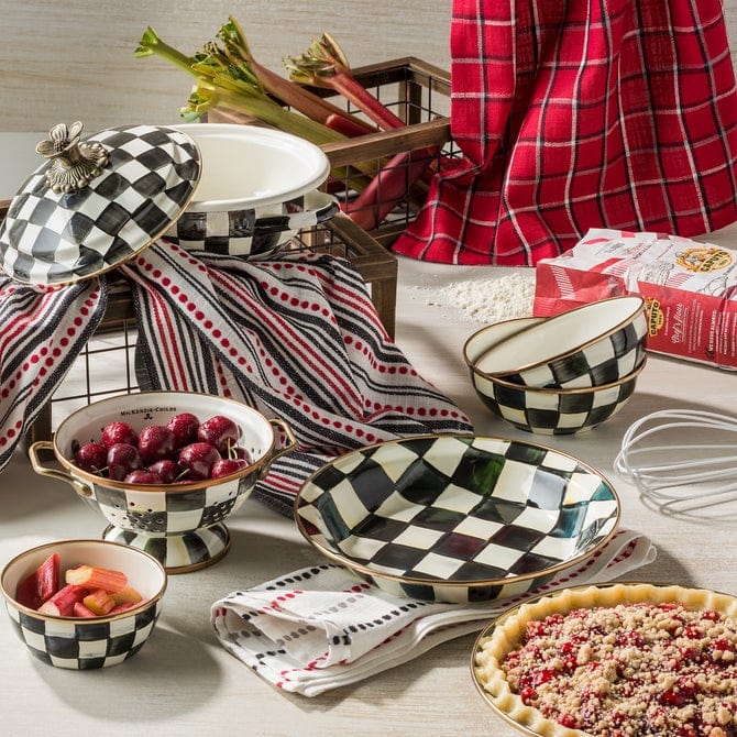 MacKenzie-Childs Bowls Courtly Check Enamel Pinch Bowl