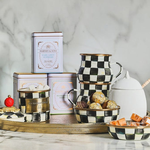 MacKenzie-Childs Bowls Courtly Check Enamel Pinch Bowl