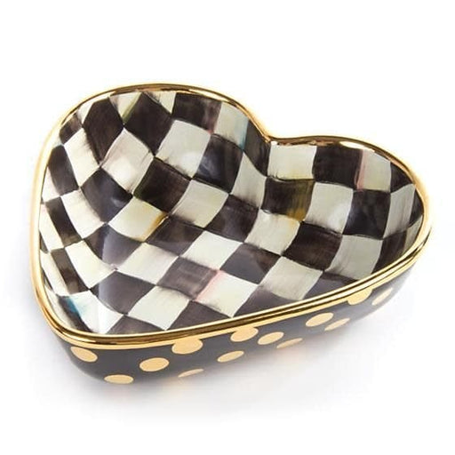 MacKenzie-Childs Bowls Courtly Check Heart Bowl-Large