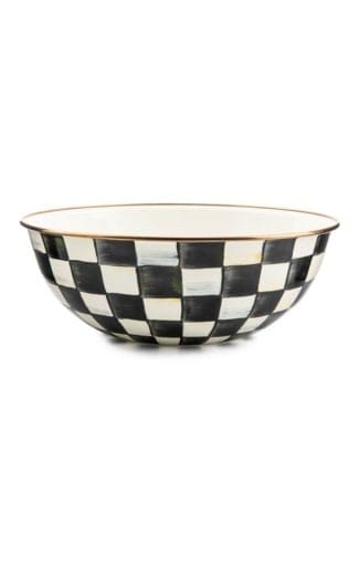 MacKenzie-Childs Bowls Mackenzie-Childs Courtly Check Enamel Everyday Bowl - Extra Large