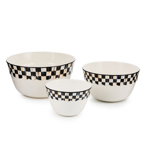 MacKenzie-Childs Bowls Mackenzie-Childs Courtly Check Everyday Mixing Bowls, Set of 3