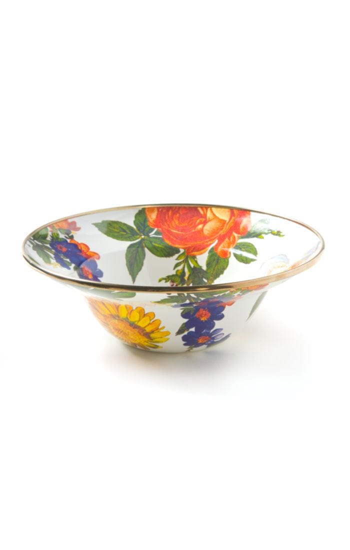MacKenzie-Childs Bowls Mackenzie-Childs Flower Market Breakfast Bowl - White