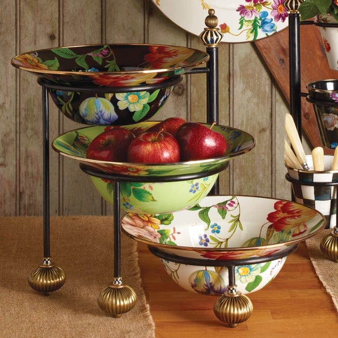 MacKenzie-Childs Bowls MacKenzie-Childs Flower Market serving bowl - white