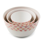 MacKenzie-Childs Bowls Mackenzie - Childs Rosy Check Everyday Mixing Bowls, Set of 3