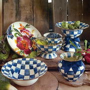 MacKenzie-Childs Bowls Royal Check Serving Bowl