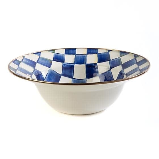 MacKenzie-Childs Bowls Royal Check Serving Bowl